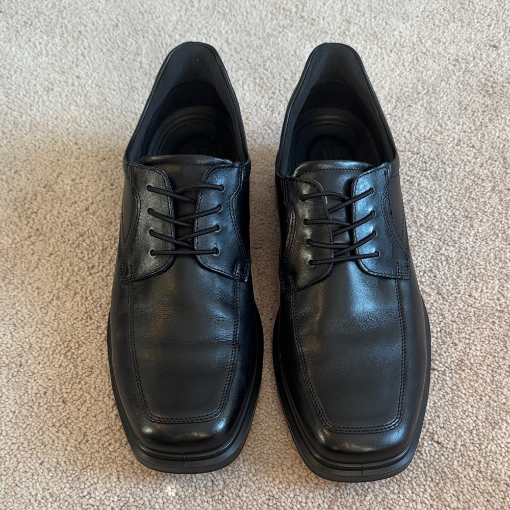 Ecco Black Leather Men's Oxfords